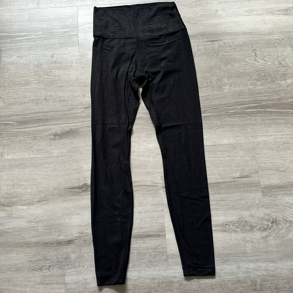 Lululemon Align High-Rise Pant Tight Leggings Nulu Aqueous Emboss Black Womens 6 - Picture 5 of 16